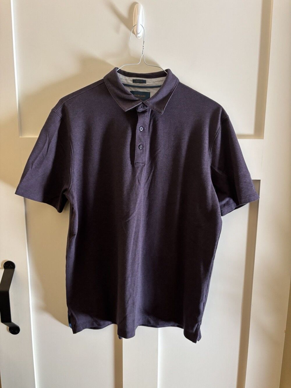 Fairlane Performance Pique Polo Shirt Men’s Large Blue Stretch Short Sleeve